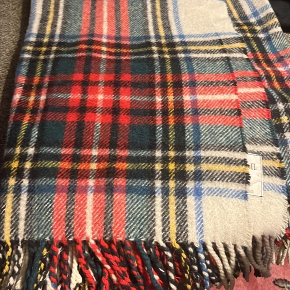 Vintage Hector Russell Kiltmaker 100% Wool Throw Fringe Tartan Scotland STEWART - Picture 4 of 13